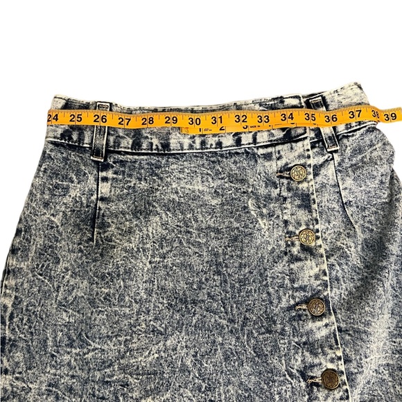 Vintage/Retro 80’s Acid Wash Denim MIDI Skirt - Picture 7 of 12